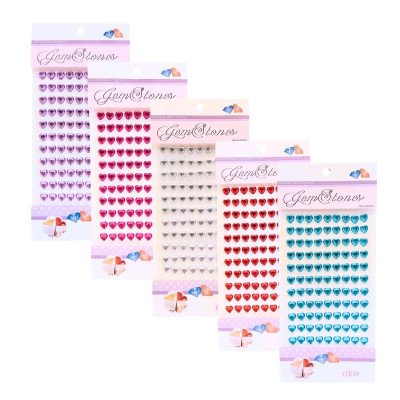 Stickers  3D Corazón con brillo Colours