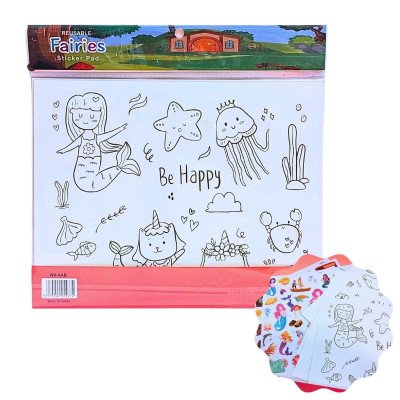 Stickers x 200 + lamina x 5 Animales Colours