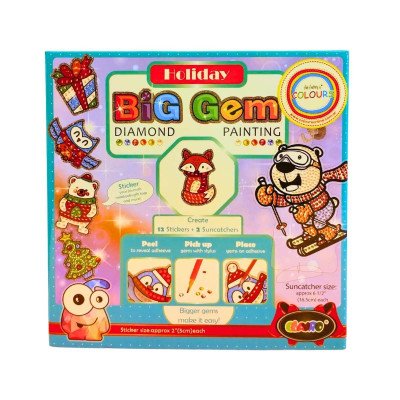 Kit Pintura de Diamantes, stickers x 12 unidades + 2 figuras para colgar Colours