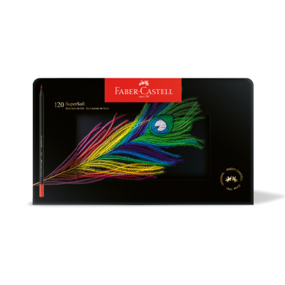 Lápices x 120 colores en caja de metal Supersoft Faber Castell