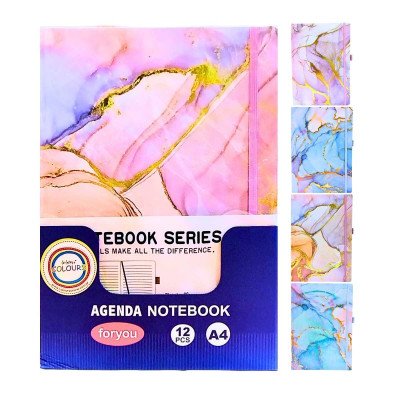 Cuaderno A4 Marmolado x80 hojas rayadas Colours