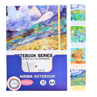 Cuaderno A4 Paisaje Van Goghx80 hojas rayadas Colours