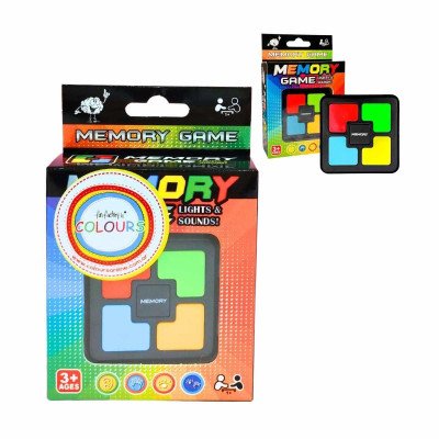 Juego de memoria con luz y sonido cuadrado en caja Colours