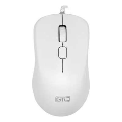 Mouse Óptico USB Blanco MOG-108 ergonómico GTC