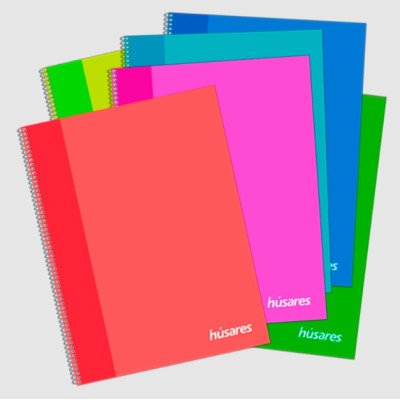 Cuaderno A4 tapa dura Trendy x120 hojas cuadriculadas con espiral Husares