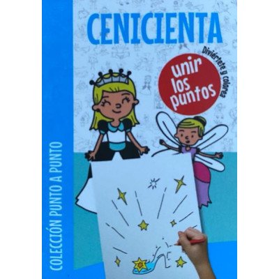 Set de libros de cuentos para pintar 21x27 cms + stickers. Punto a punto: Cenicienta Editorial Splash