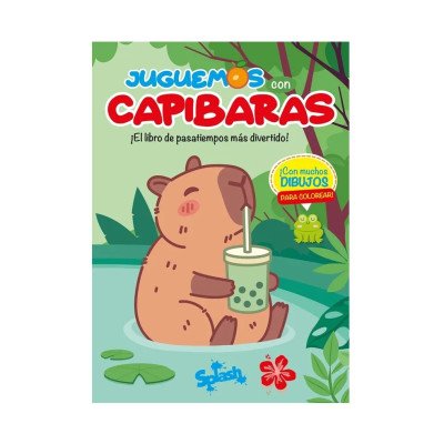 Libro para pintar 20x28 cm Juguemos con Capibaras x48 páginas Editorial Splash