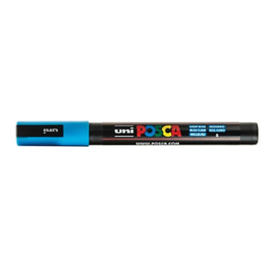 Marcador Posca PC-5M Azul Claro/Celeste (0320) Uni