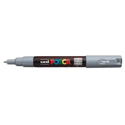 Marcador Fino 0.7 mm Posca Gris PC-1M punta cónica Uni