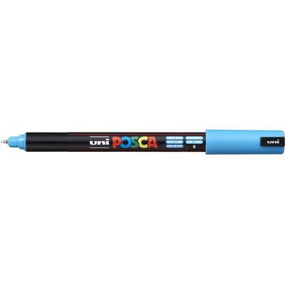 Marcador de Fibra 0.7 mm Posca Celeste PC-1MR punta tipo roller Uni
