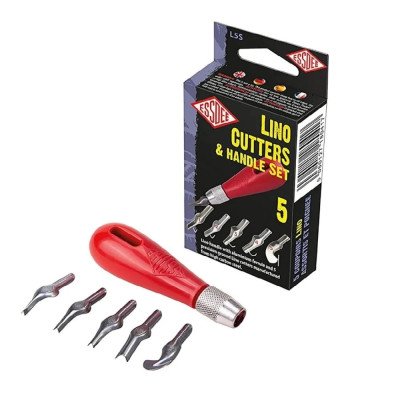 Set de grabado : Mango +5 Cuchillas +férula de aluminio Essdee