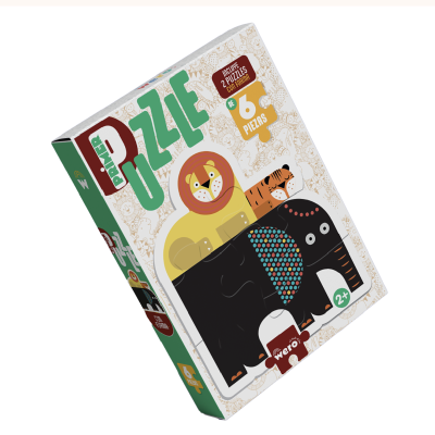 Puzzles con forma "Animales" 6 piezas pack x2 unidades Wero