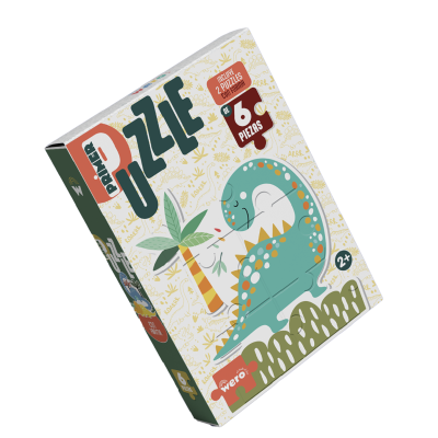 Puzzles con forma "Dino" 6 piezas pack x2 unidades Wero