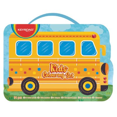 Maletín para colorear "Bus" x 54 piezas Keyroad