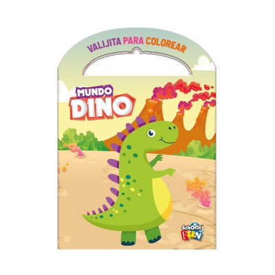 Valijita para colorear Mundo Dino 20x28 cm x16 páginas School Fun