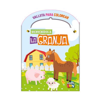 Valijita para colorear Bienvenidos a la Granja 20x28 cm x16 páginas School Fun