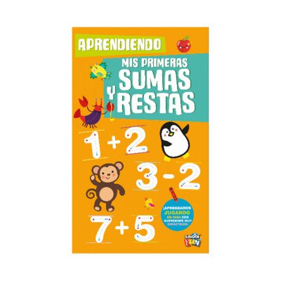 Libro Aprendiendo mis primeras sumas y restas 17x28 cm x 24 paginas School Fun