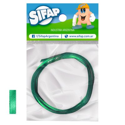 Cinta de raso Verde brillante N°1 x3 metros (5259) Sifap