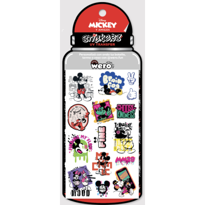 Stickers para botellas Mickey Wero