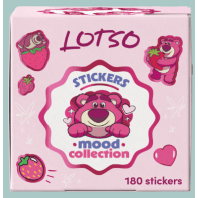 Stickers roll en caja Lotso x180 unidades Wero