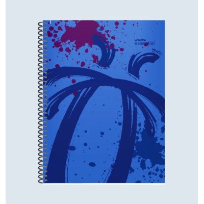 Cuaderno con espiral A4 tapa plastica Essential azul x 84 hojas rayado Ledesma