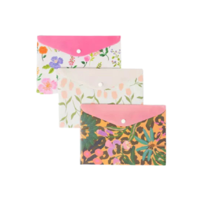 Sobre 1/2 oficio Office Lovers estampados con cierre broche FW