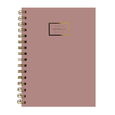 Cuaderno 14x21 cm con espiral rosa pastel cuadriculado tapas semi rígidas Do Decorline