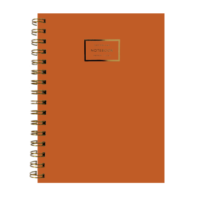 Cuaderno 14x21 cm con espiral naranja pastel rayado tapas semi rígidas Do Decorline