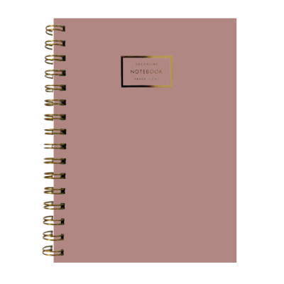 Cuaderno A4 con espiral rosa pastel rayado tapas semi rígidas Do Decorline