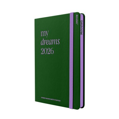 Agenda Semanal 15x21 cm Notes green encuadernada Mooving