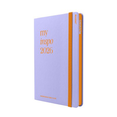 Agenda Semanal 15x21 cm Notes Lilac encuadernada Mooving