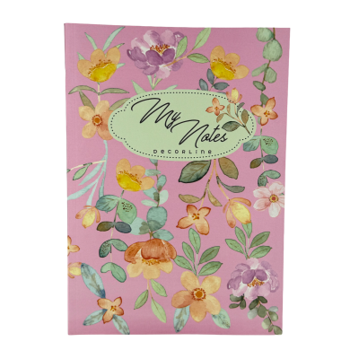 Cuaderno 14x21 cm My notes flower rosa liso Do Decorline