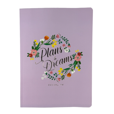Cuaderno 18x25 cm plans & dreams lila liso acaballado Do Decorline