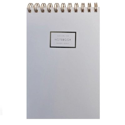 Block 14x21 cm con espiral blanco tiza rayado tapas semi rígidas Do Decorline