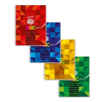 Cuaderno 21x27 cm con espiral ABC Aula Universal x60 hojas rayado Rivadavia