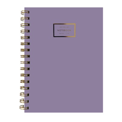 Cuaderno A4 con espiral lila pastel liso tapas semi rígidas Do Decorline