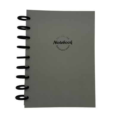 Cuaderno con sistema de discos 18x25 cm gris Do Decorline
