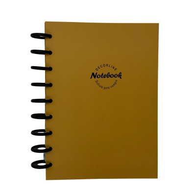 Cuaderno con sistema de discos 18x25 cm ocre Do Decorline
