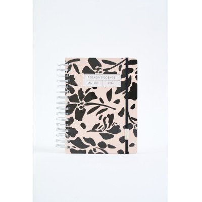 Agenda 15x21cm semanal del docente con espiral HOJAS FW