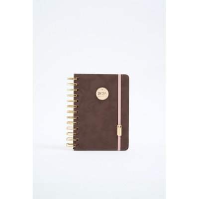Agenda 12x17cm 2 dias x pagina Minimalista CHOCOLATE c/esp. FW