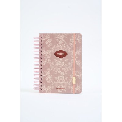 Agenda 15x21 cm diaria Boho PINK c/esp. FW