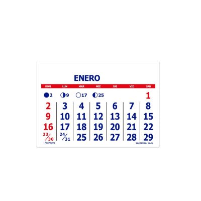 Calendario Mensual Nº11 (12x21 cm) Graficom