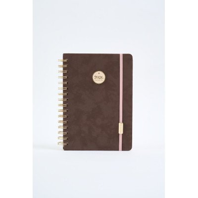 Agenda 15x21 cm diaria Minimalista CHOCOLATE c/esp. FW