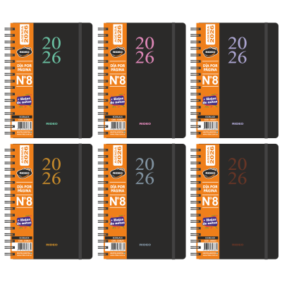 Agenda Nº8 diaria Ecoblack Rideo