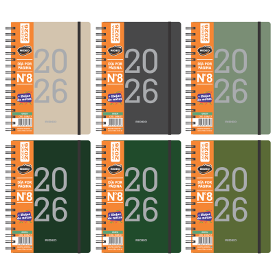 Agenda N°8 diaria Green Rideo