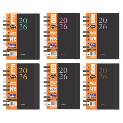 Agenda N°6 diaria Ecoblack Rideo