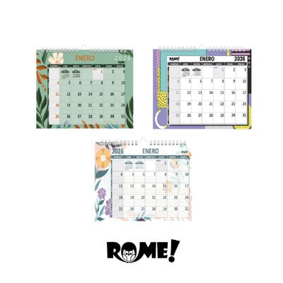 Calendario Medio oficio Fantasía 21,5x17,5 cm anillado Rome