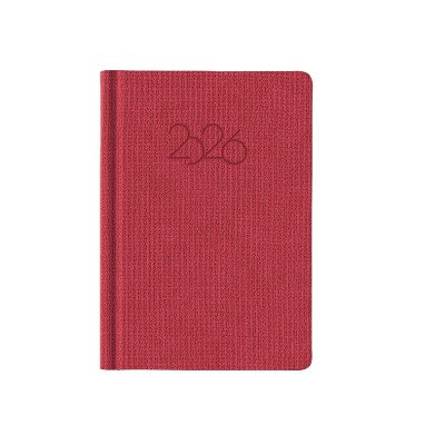 Agenda cartera N°6 Diaria Portofino rojo bordo encuadernada Talbot