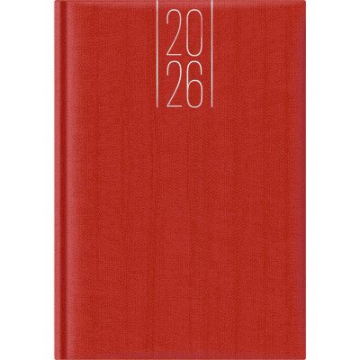 Agenda N°7 Diaria Corvara rojo encuadernada Talbot