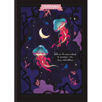 Agenda 19,5x24 cm Bitácora Bullet Deep encuadernada Miss Peperina